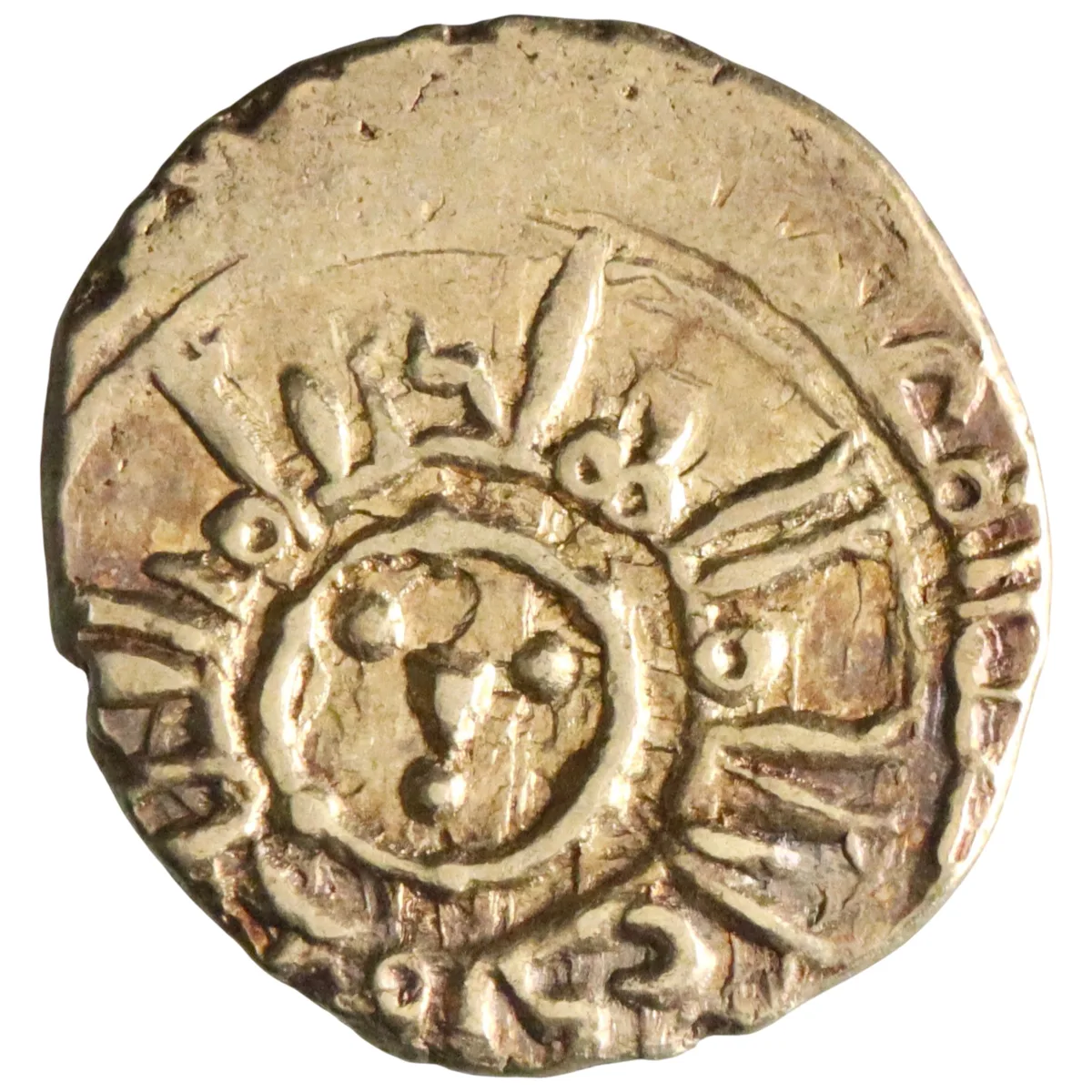 Sicily: William I (1154-1166), gold tari (1.01g), Siqiliya (Sicily) mint, 1154-1166 CE. William cited with title al-Hadi. Triangle symbol.