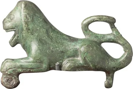 Greek Bronze Pouncing Lion Fibula